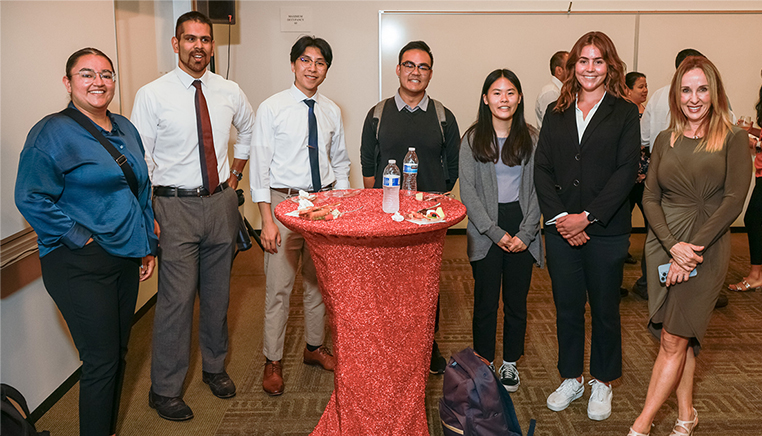 Group of interns posing for a photo