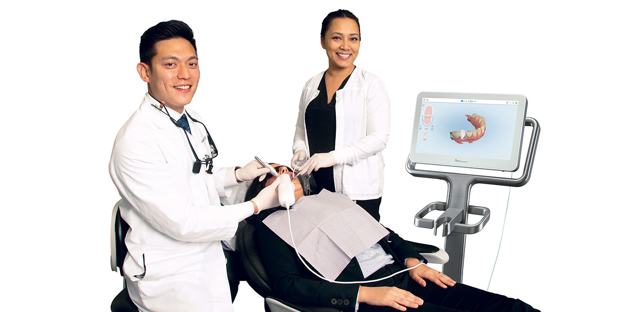 Dr. Justin Chi with dental assistant