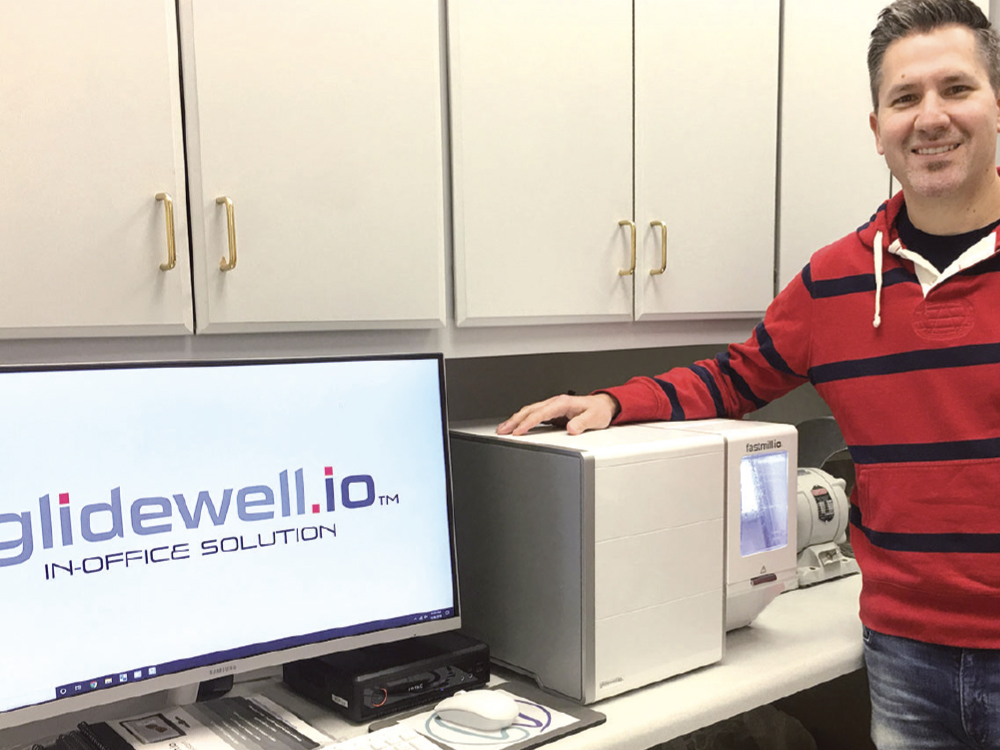 Dr. Samuel Brick with the glidewell.io In-Office Solution
