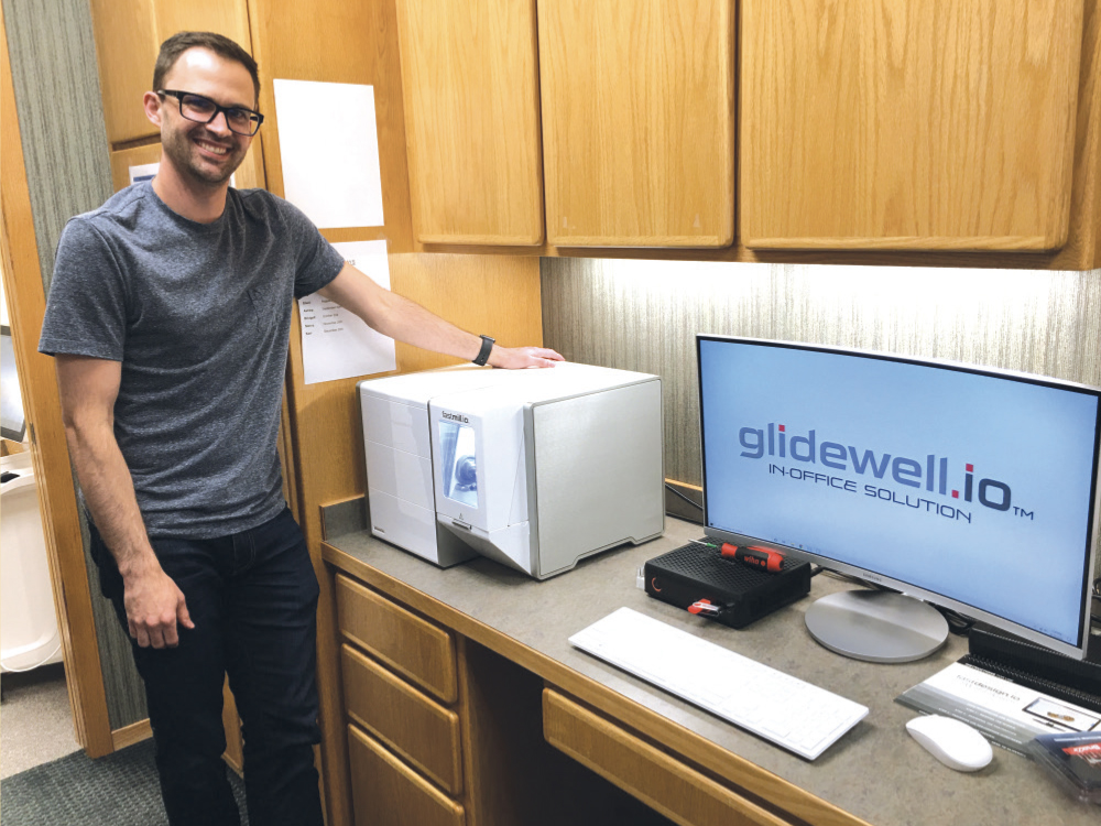 Dr. Joshua Prentice with his glidewell.io In-Office Solution