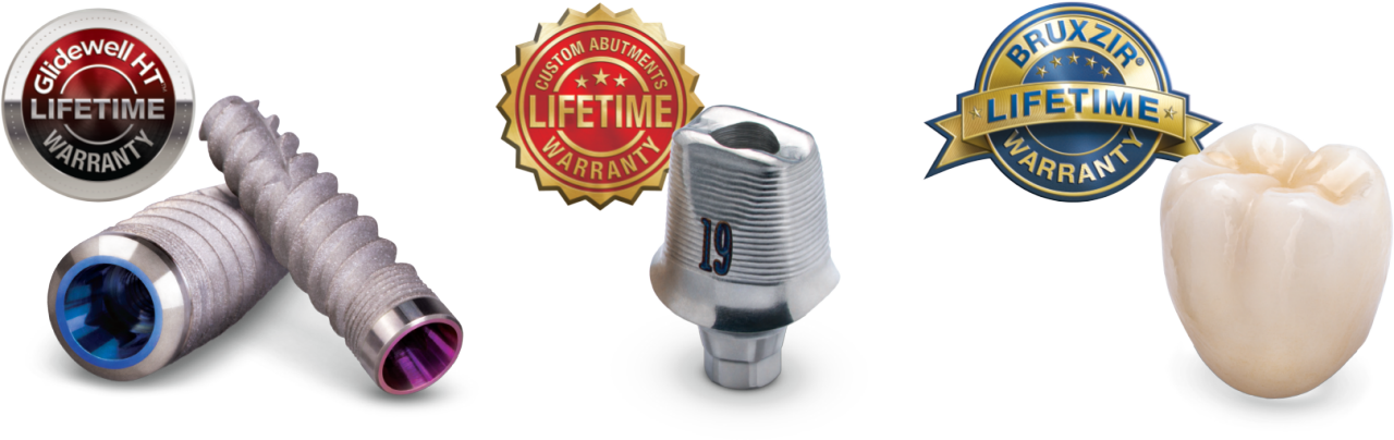 Warranty seals for Glidewell HT, Custom abutment and Bruxzir Warranty seals for Glidewell HT, Custom abutment and Bruxzir